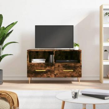 Mueble para TV de madera contrachapada roble ahumado 80x36x50 cm vidaXL