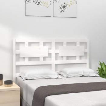 Cabecero para cama madera maciza de pino blanco 145,5x4x100 cm