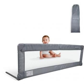 Barrera de Cama Plegable y Portátil Mobiclinic 150cm con Bolsa de Transporte, Doble Fijación, Segura para Niños (Peso Máx. 25kg)