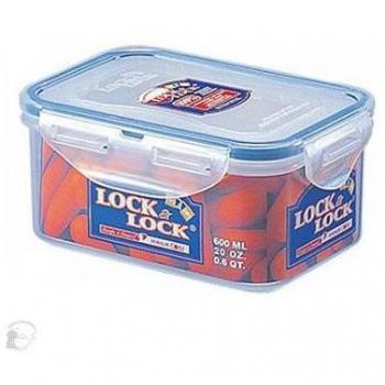 Contenedor de Alimentos Rectangular Lock & Lock 600ml, Apto para Congelación y Microondas
