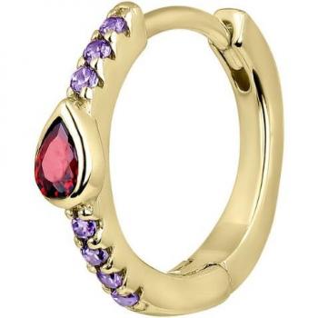 Piercing aro Gisele de plata bañado en oro amarillo 18k