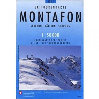 Mapa Topográfico y de Esquí Montafon 1:50.000 - Suiza