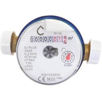 Medidor de chorro único para agua fría R100 20 x 27 Doble Macho