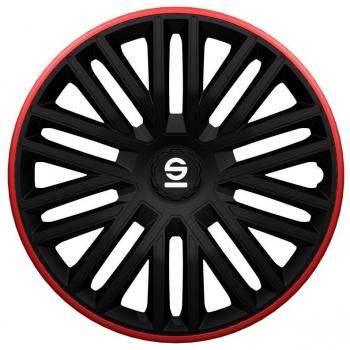 Tapacubos Sparco Bergamo 14 pulgadas ABS negro/rojo 4 piezas