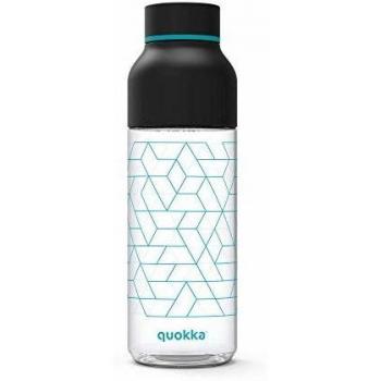 Quokka Ice - Geo Black 720 ML| Botella de Agua Reutilizable de Tritan - Libre de BPA | Amplia Apertura para Rellenar y con tapón antigoteo