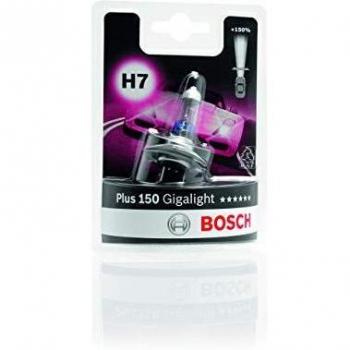 Lámpara halógena Bosch H7 Plus 150 Gigalight para vehículos SEAT (Ibiza, Leon, Altea, Toledo, Cordoba, Ateca, Exeo, Arona, Alhambra, Arosa)