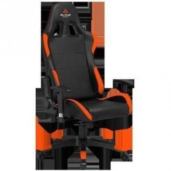 Alpha Gamer Asiento Gamer ergonómico, Metal, Naranja, 56 x 52 x 137 cm