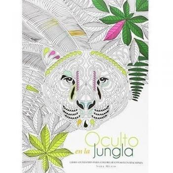 Oculto en la Jungla. Libro antiestrés para colorear con 60 ilustraciones