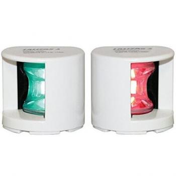 Feu tout horizon 360°, lumière LED blanche 12-15V & 1,5W, plateforme montée, visibilité jusqu'à 2NM, couleur blanche