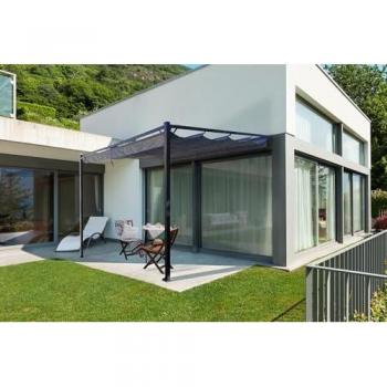 Pérgola/Cenador Adosado Noosa 4x3m Gris Claro