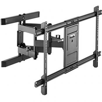 Soporte de Pared Giratorio para TV 43-90 VESA 800x400 Máx. 60Kg con Brazo Inclinable y Regulable, Organizador de Cables, Fácil Instalación, Color Negro, Compatible
