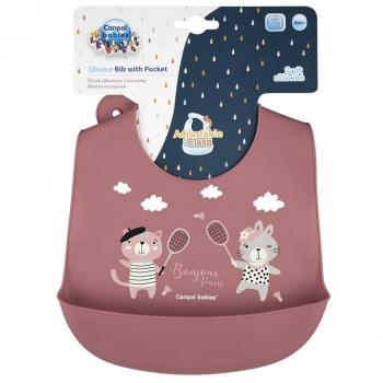Canpol Babies Bonjour Paris Bibs Baby Bib Pink 1 pc