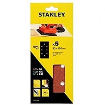 STANLEY STA31532-XJ 5 hojas de lija perforadas