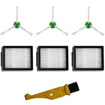 MIRTUX Kit de Accesorios de Repuesto Compatible con Roomba E5 i7 e5154 e5158. Pack de recambios de cepillos