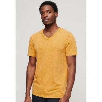 Camiseta Superdry para hombre con cuello en V amarillo