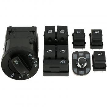KKmoon YCN4307309758343MQ Kit 5 Interruptor Control Faro Eléctrica Ventana Principal y Perilla Espejo Retrovisor Ajuste