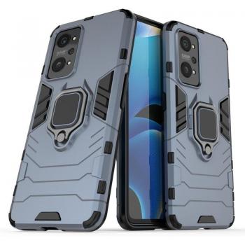 Funda Magnética Con Anillo Para Móvil Realme GT Neo 2 5G Azul - Carcasa Magnética Rígida Dura Antigolpes con Soporte para Coche y Ver Multimedia Manos Libres, Tecnología de