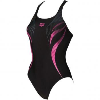 arena W One Piece V Back, Disfraz Deportivo para Mujer Flow, Mujer, 001252, Black-Aphrodite, 40