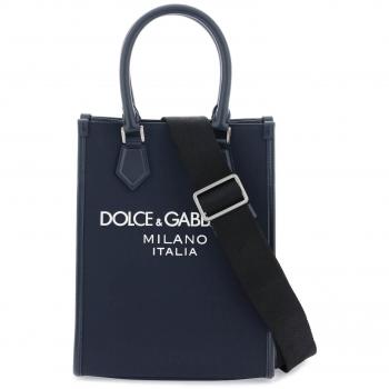 Dolce & Gabbana Blue Logo Nylon Tote Bag - One Size