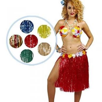 FIESTAS GUIRCA Falda Hawaiana 45 cm con Flores de la Falda Hawaii Hawai