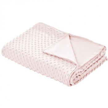 Funda de manta pesada rosa 100 x 150 cm tejido poliéster moderno con motivo a lunares Callisto