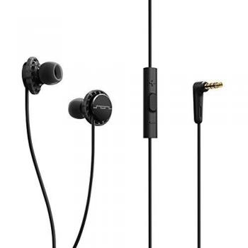 Sol Republic Relays - Auriculares in-ear ligeros y adaptables, con micrófono, control remoto, color negro