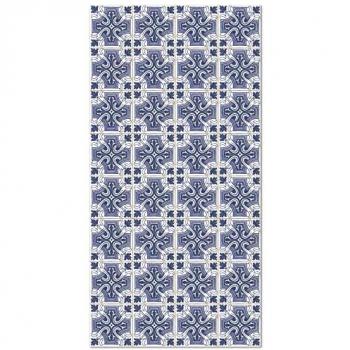Alfombra Vinílica Hidráulica Salamanca Azul 160x230 cm - Antideslizante e Ignífuga - Ideal para Cocina y Salón