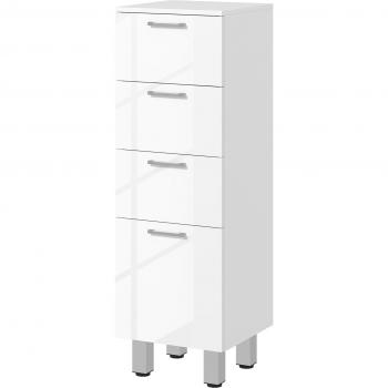 Mueble Auxiliar Baño Moderno Armario de Baño con 4 Cajones y 4 Patas