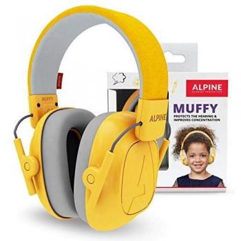 Alpine Muffy Kids Hearing Protection Headphones - Yellow, 25 dB Noise Reduction