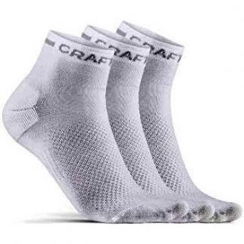 Craft Core Dry Mid Running Socks 3 Pack - white - Size: 40-42