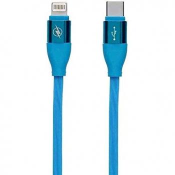 Contact Cable de Carga y Datos USB-C a Lightning 20W Carga Rápida 1.5m Azul