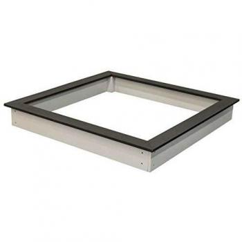 Sunny Sandy arenero para niños de Madera en Gris en Blanco | Caja de Arena Infantil con Techo / Cubierta de Protección | Cajas de Arena 127 x 127 cm | Juguetes Jardin / Exterior
