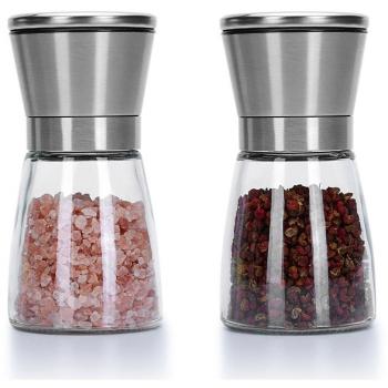 Premium Acero Inoxidable Sal y Pimienta Amoladora Juego de 2, molinillo de sal y pimienta