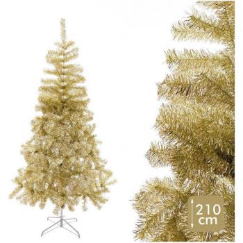 ÁRBOL DE NAVIDAD CON ESPUMILLÓN 825 RAMAS ORO 210 CM
