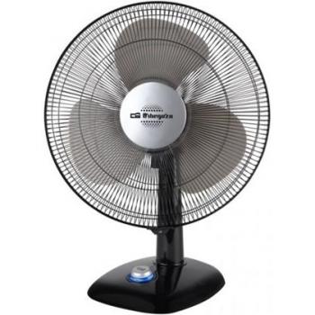 Orbegozo TF 0124 - Ventilador de sobremesa, oscilante, 2 velocidades, diámetro hélice 23 cm, asa, 25 W, piloto luminoso LED, negro