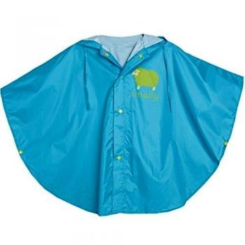 GudeHome Unisexo niño Impermeable Niñas Niños con capucha impermeable de la lluvia del poncho, 80-100cm Azul