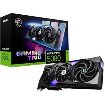 Tarjeta Gráfica MSI NVIDIA GeForce RTX 5080 16GB GAMING TRIO OC GDDR7 PCIe Gen 5