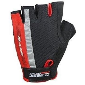 Massi Classic - Guantes de ciclismo unisex, color negro / rojo, talla XL