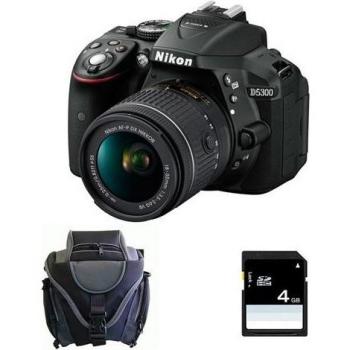 Cámara Réflex Digital Nikon D5300 Kit 18-55mm VR con Bolsa y Tarjeta SD de 16GB