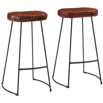 Taburetes de Bar Gavin 2 piezas marrón oscuro 44x37,5x78 cm