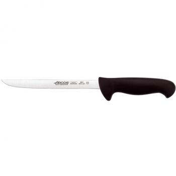 Arcos Serie 2900, Cuchillo Fileteador Flexible, Hoja de Acero Inoxidable Nitrum de 200 mm, Mango inyectado en Polipropileno Color Negro