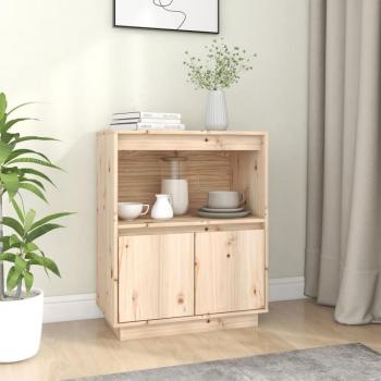 Aparador de madera maciza de pino 60x34x75 cm - Mueble de Almacenaje de Salón, Buffet para salón Moderno, Armario Auxiliar, Armario de Almacenamiento