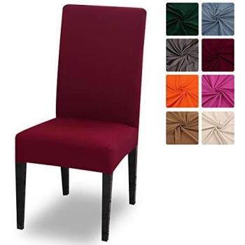 Crralos® Fundas para sillas Lavable Extraíble, Elasticas Funda Sillas Comedor Fundas Protectoras para sillas para Duradera Modern Hotel, Boda, Decor Restaurante Sala de Estar Cocina