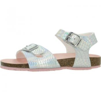 Sandalias Pablosky Grabado Niñas - Calzado Español con Tecnología Green System - Certificación Global Recycled Standard 4.0, Cierre de hebilla, Modelo 423750P PLATA