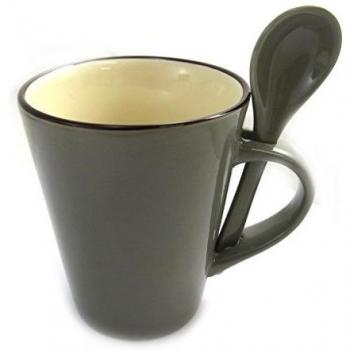 Copa + cuchara 'Simplicité'gris.