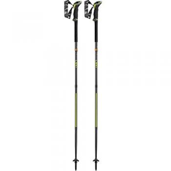 Leki Sherpa FX.One Carbon Folding Trekking Poles - 135 cm, Unisex, Neon Yellow/White