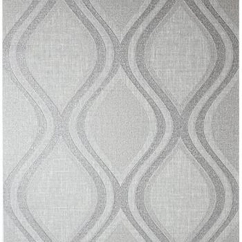 Arthouse Curve Heavy Weight Textured Grey Vinyl Wallpaper