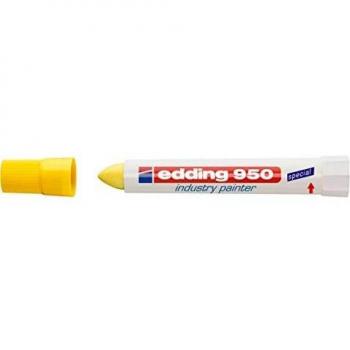 Rotulador Edding 950 permanente amarillo opaco punta gruesa y redonda de 10mm