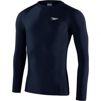 Camiseta de hombre Speedo Mens Essential Long Sleeve Rash Top azul marino - L