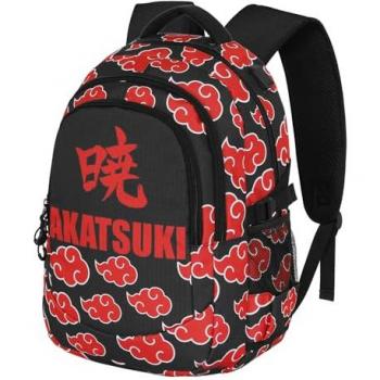 Mochila Naruto Shippuden Kanji Running Plus, Color Negro, Dimensiones 34 x 46 cm, Capacidad 32 Litros